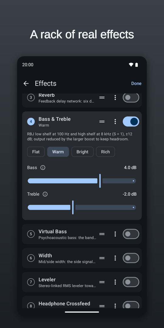 The effects rack